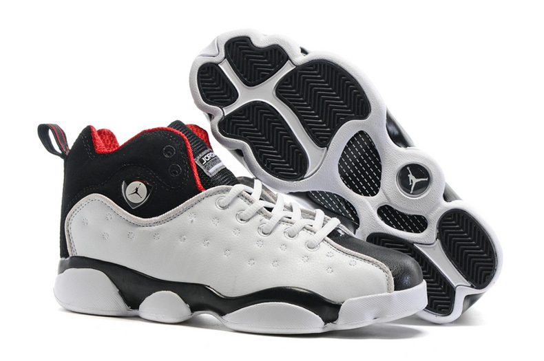 2016 Air Jordan Team 2 GS White Black Shoes - Click Image to Close